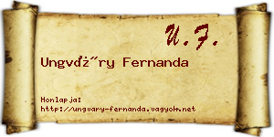 Ungváry Fernanda névjegykártya